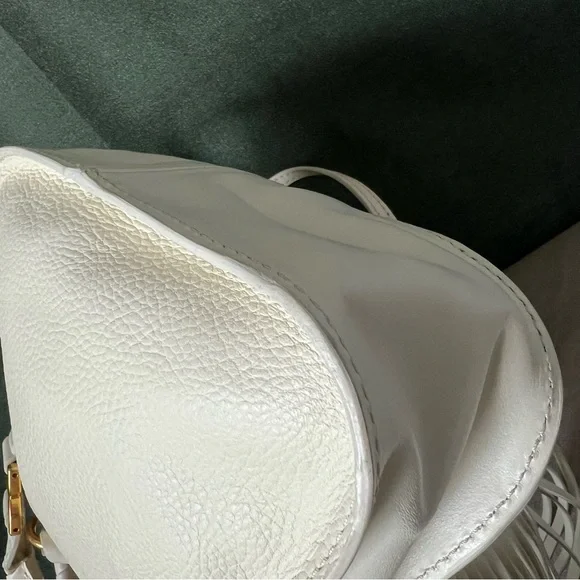 PERFECT FOR RODEO 🤠 Chloe Ivory Leather Fringe Mini Marcie Bag - Special Edition - Picture 8 of 16